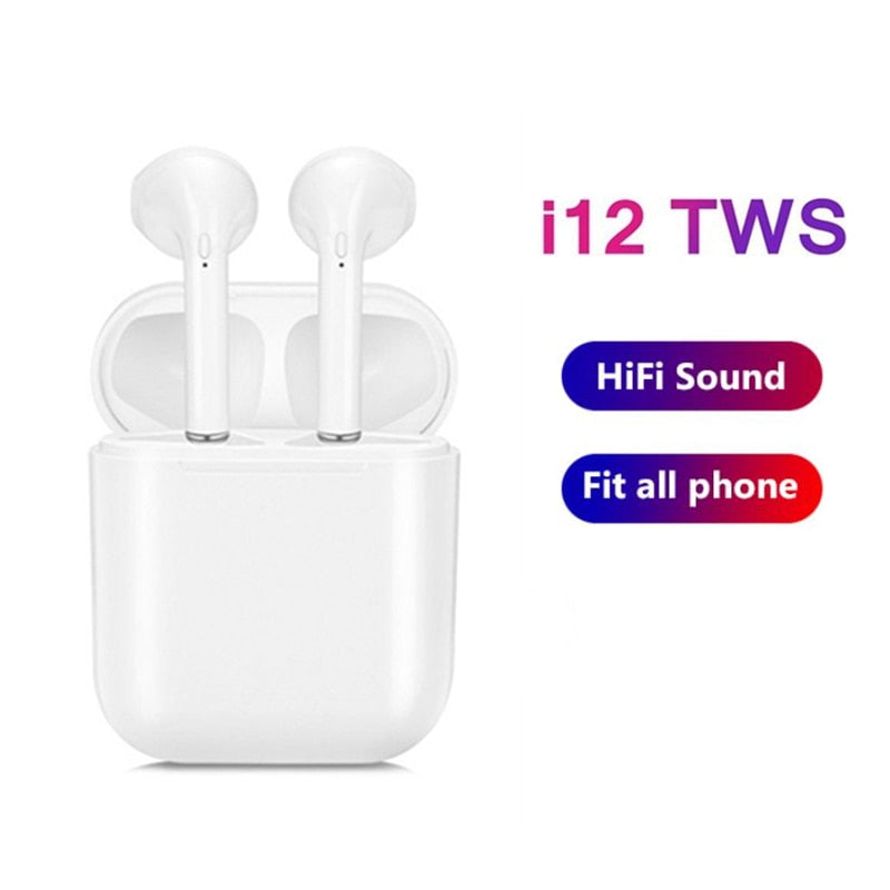 Inpods 12 i12 tws fones de ouvido sem fio bluetooth 5.0